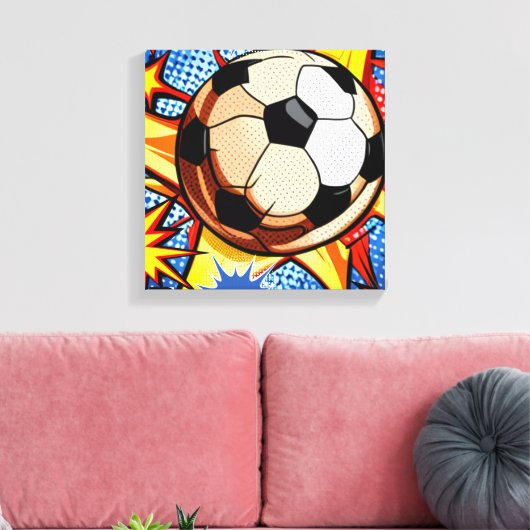 Voetbal Burst Canvas Afdruk (Insitu (Woonkamer))