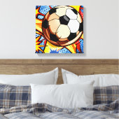 Voetbal Burst Canvas Afdruk (Insitu (Slaapkamer))