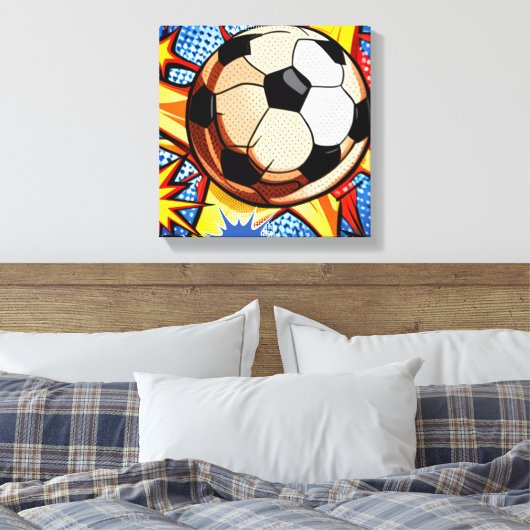 Voetbal Burst Canvas Afdruk (Insitu (Slaapkamer))