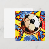 Voetbal Burst Feestdagenkaart (Voorkant / Achterkant)