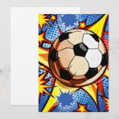 Voetbal Burst Feestdagenkaart (Voorkant / Achterkant)