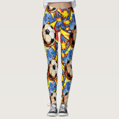 Voetbal Burst Leggings (Voorkant)