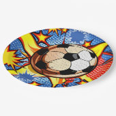 Voetbal Burst Papieren Bordje (Gekanteld)