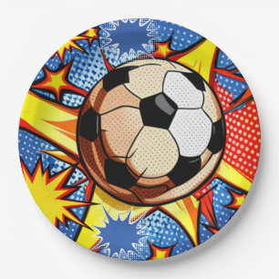 Voetbal Burst Papieren Bordje