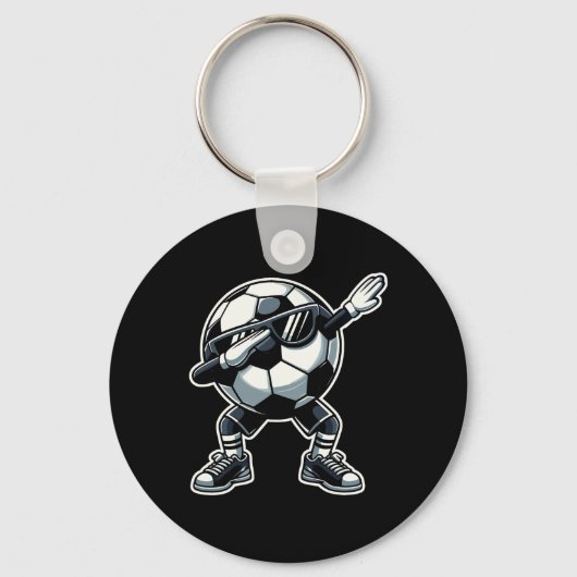Voetbal Byll Dabbing Grappige Speler Voetbal _1 Sleutelhanger (Voorkant)