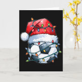Voetbal Byll Kerstman Hoed Kerstmis Grappig Kerst Kaart (Gele Bloem)