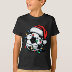 Voetbal Byll Kerstman Hoed Kerstverlichting Pyjama T-shirt