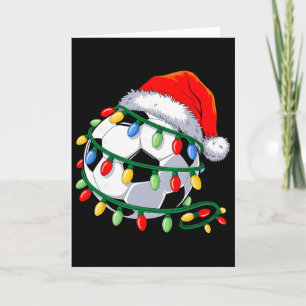 Voetbal Byll Kerstman Hoed Mannen Vrouwen Kerst Vo Kaart
