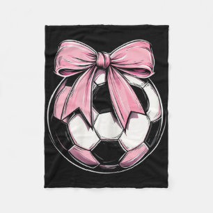 Voetbal Byll Roze Coquette Strik Dasje Meisjes  Fleece Deken