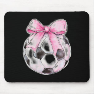 Voetbal Byll Roze Coquette Strikje Sierlint Meisje Muismat