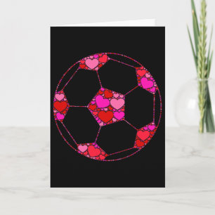 Voetbal Byll Roze Rode Hart Voor Vrouwen Mannen - Kaart