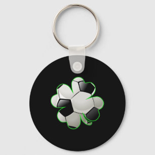 Voetbal Byll Shamrock Vierbladige Klaver St Patric Sleutelhanger