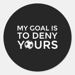 Voetbal Cadeau Mannen Jongens Tieners Mijn Doel Is Ronde Sticker