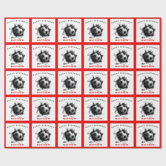 Voetbal Cadeaupapier (Vlak)