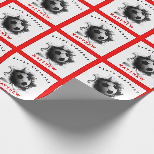 Voetbal Cadeaupapier (Hoek)