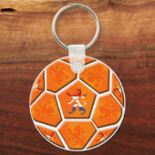 Voetbal cadeaus Nederlandse vlag Sleutelhanger (Voorkant)