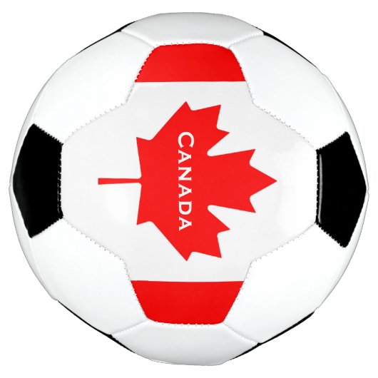 Voetbal Canadese vlag (Gedraaid)