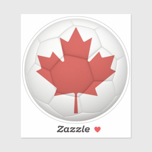 Voetbal Canadese vlag Sticker (Vel)