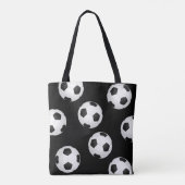 voetbal canvas tas zwart-wit ontwerp (Achterkant)