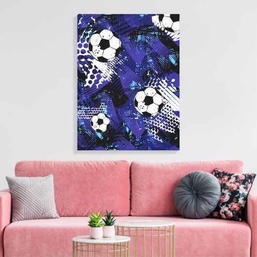 Voetbal Canvas Wall Art (Insitu (Woonkamer))