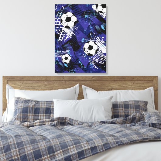Voetbal Canvas Wall Art (Insitu (Slaapkamer))
