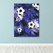 Voetbal Canvas Wall Art (Insitu (Houten vloer))