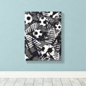 Voetbal Canvas Wall Art Afdruk (Insitu (Houten vloer))