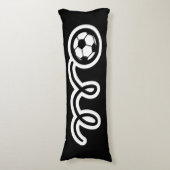 Voetbal cartoon aangepaste naam kind bed lichaamskussen (Voorkant Verticaal)