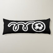 Voetbal cartoon aangepaste naam kind bed lichaamskussen (Voorkant)