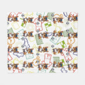 Voetbal Cayote Patroon Fleece Deken (Voorkant (Horizontaal))