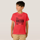 Voetbal champs gepersonaliseerde speler team kinde t-shirt (Voorkant volledig)