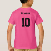 Voetbal champs gepersonaliseerde speler team kinde t-shirt (Achterkant)