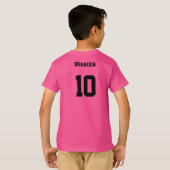 Voetbal champs gepersonaliseerde speler team kinde t-shirt (Achterkant volledig)