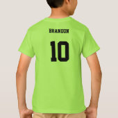 Voetbal champs gepersonaliseerde speler team kinde t-shirt (Achterkant)