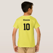 Voetbal champs gepersonaliseerde speler team kinde t-shirt (Achterkant volledig)