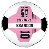 Voetbal Champs Roze Basis Gepersonaliseerde Sport  (Gedraaid)