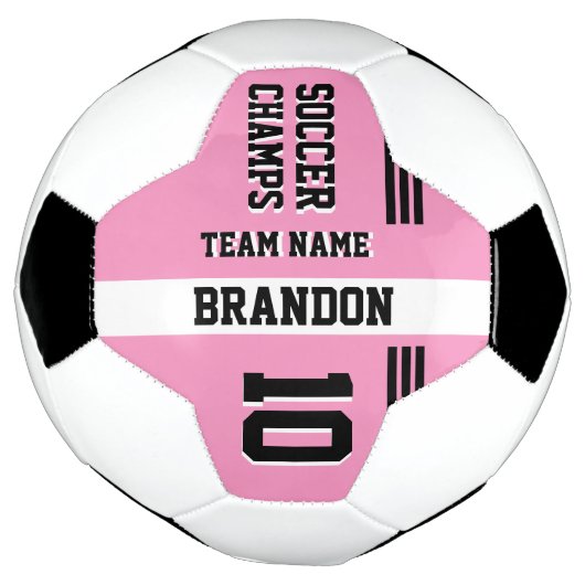 Voetbal Champs Roze Basis Gepersonaliseerde Sport  (Gedraaid)