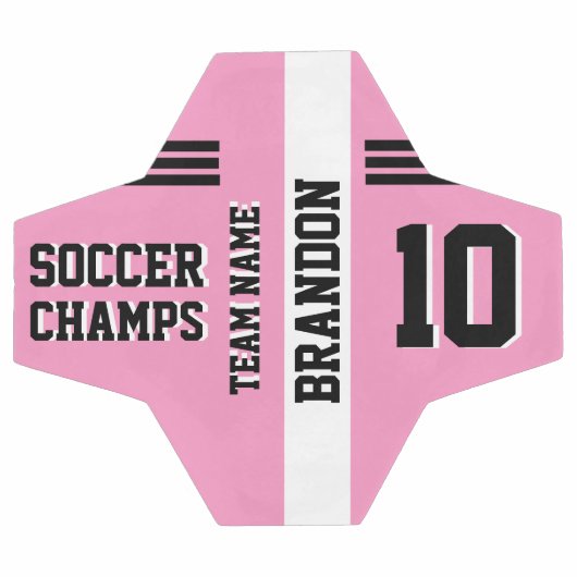 Voetbal Champs Roze Basis Gepersonaliseerde Sport  (Enkel)