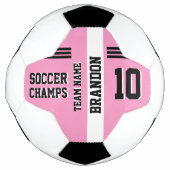 Voetbal Champs Roze Basis Gepersonaliseerde Sport  (Voorkant)