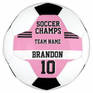 Voetbal Champs Roze Zwart Gepersonaliseerde Sport 