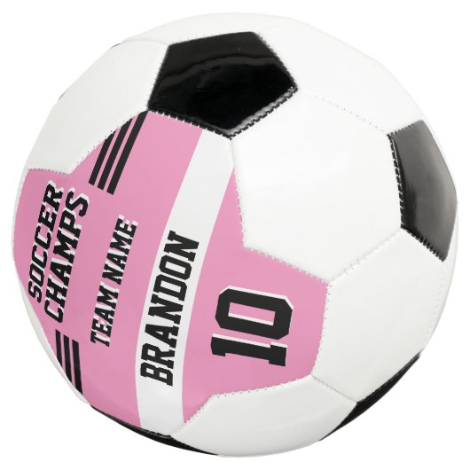 Voetbal Champs Roze Zwart Gepersonaliseerde Sport 