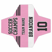 Voetbal Champs Roze Zwart Gepersonaliseerde Sport  (Enkel)