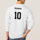 voetbal CHAMPS ZWART wit gepersonaliseerde GOL fan T-shirt (Achterkant)