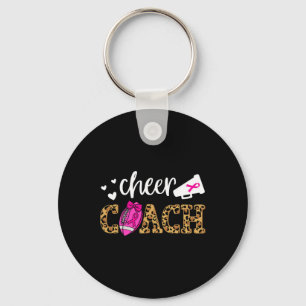 Voetbal Cheer Coach Pink Ribbon Borstkanker Bewust Sleutelhanger