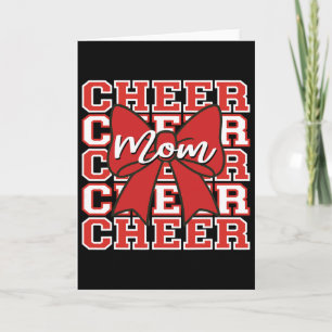 Voetbal Cheer Moeder Game Day Rode Boog Cheerleadi Kaart