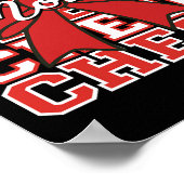 Voetbal Cheer Moeder Kampdag Rode Boog Cheerleadin Poster (Hoek)