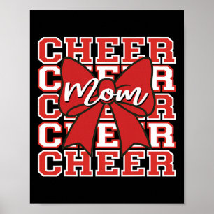 Voetbal Cheer Moeder Kampdag Rode Boog Cheerleadin Poster