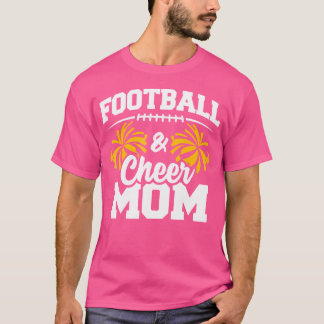 Voetbal Cheer Moeder Middelbare School Cheerleader T-shirt