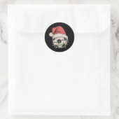 Voetbal Christmas Santa Hat Xmas Sports Ronde Sticker (Tas)