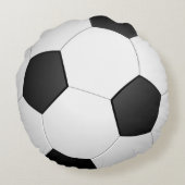 Voetbal Circle Sport Rond Kussen (Achterkant)
